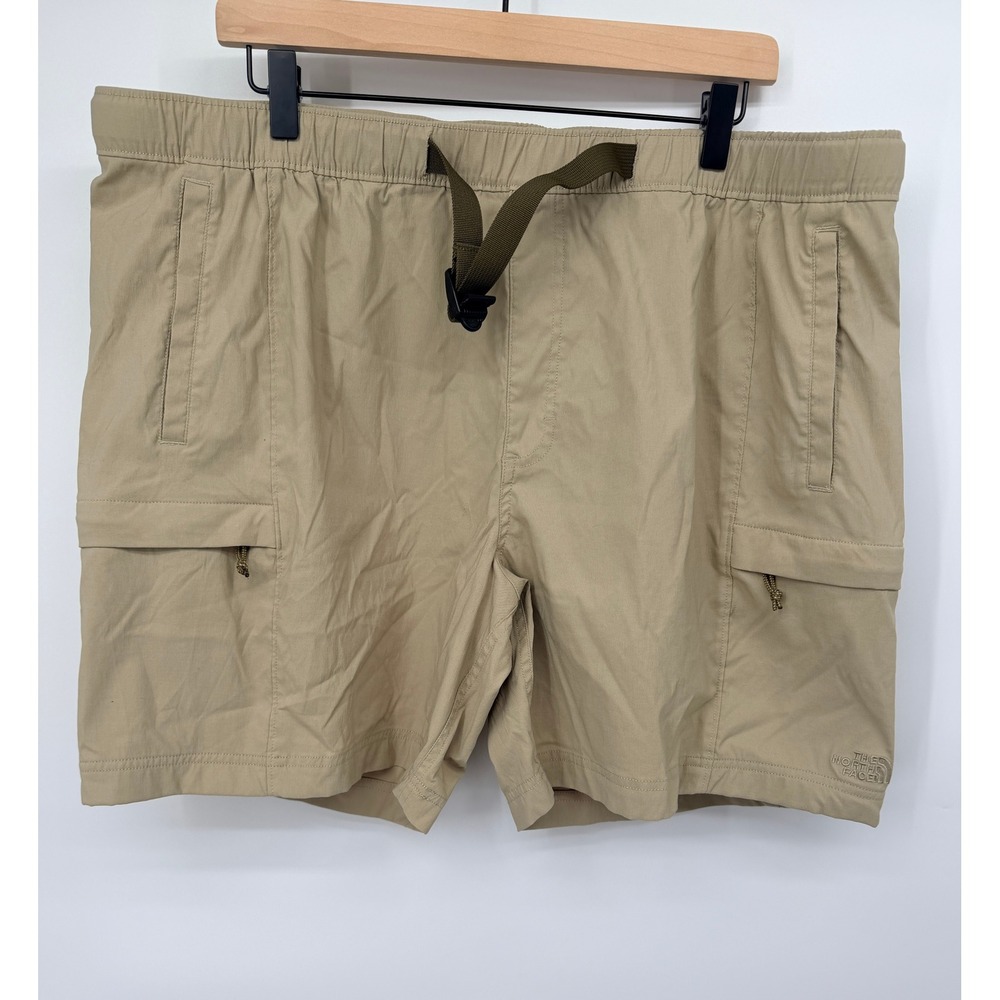 The North Face Hiking Shorts Mens XXL Tan Excellent Stretch Cargo Gorpcore